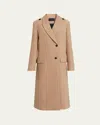 Proenza Schouler Reed Brushed Melange Wool Hooded Coat In Camel Melange