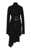 Proenza Schouler Reinhardt Belted Cashmere Knit Dress In Black