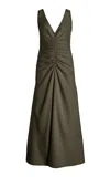 Proenza Schouler Remi Eco Stretch Linen Dress In Olive