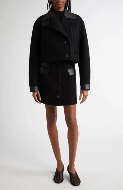 PROENZA SCHOULER PROENZA SCHOULER REYES BOILED WOOL JERSEY CROP JACKET