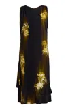 Proenza Schouler Rhetta Satin Back Crepe Maxi Dress In Multi