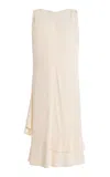 Proenza Schouler Rhetta Satin Back Crepe Maxi Dress In Neutral