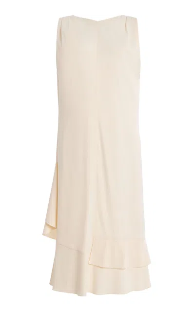 Proenza Schouler Rhetta Satin Back Crepe Maxi Dress In Neutral
