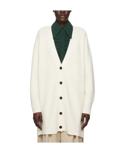 Proenza Schouler Rib Knitted Cardigan In White