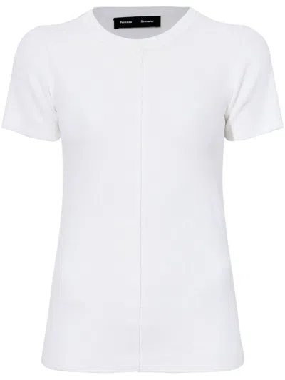Proenza Schouler Ribbed Crew-neck T-shirt In White