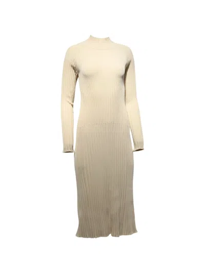 Pre-owned Proenza Schouler Ribbed Midi Dress In Neutral