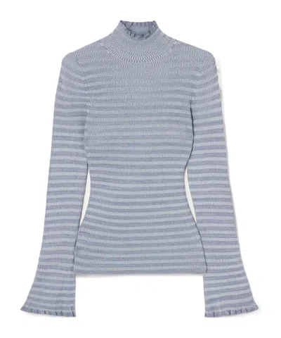 Proenza Schouler Ribbed-knit Turtleneck Sweater In Gray