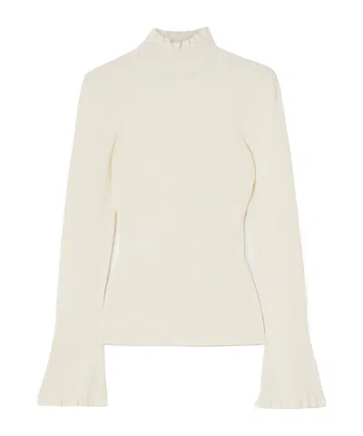 Proenza Schouler Ribbed-knit Turtleneck Sweater In White