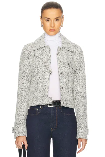 Proenza Schouler Rivers Bouclé-tweed Jacket In Gray