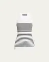 Proenza Schouler Roberts Stripe Ribbed Matte Tank Top