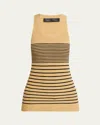 PROENZA SCHOULER ROBERTS STRIPE RIBBED MATTE TANK TOP