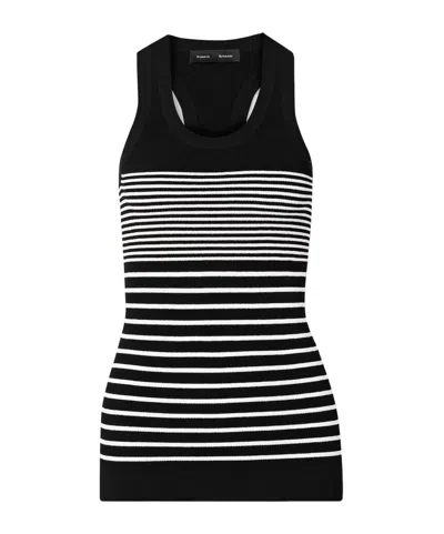 Proenza Schouler Roberts Striped Knit Vest In Multi