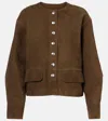Proenza Schouler Robin Suede Jacket In Brown