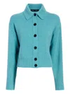 Proenza Schouler Rocio Cashmere-blend Cardigan In Blue