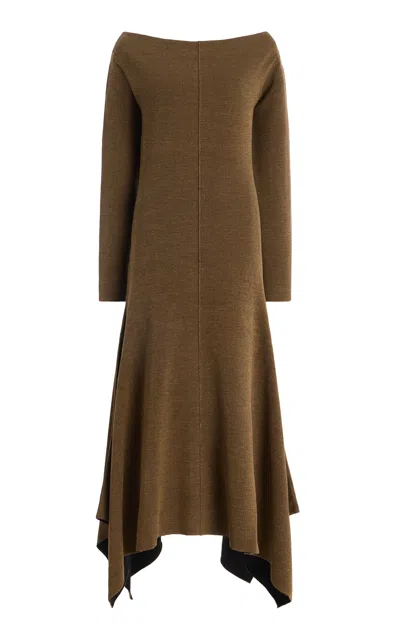 Proenza Schouler Romi Knit Midi Dress In Brown