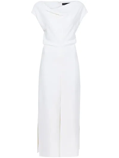 Proenza Schouler Rosa Cowl-neck Crepe Maxi Dress In White