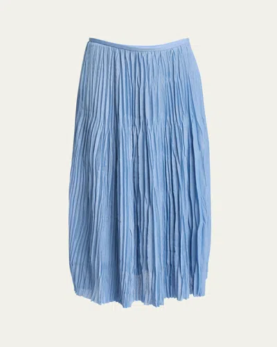 Proenza Schouler Rosalyn Pleated Jersey Skirt In Pool