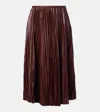 Proenza Schouler Rosalyn Pleated Vegan Leather Midi Skirt In Burgundy