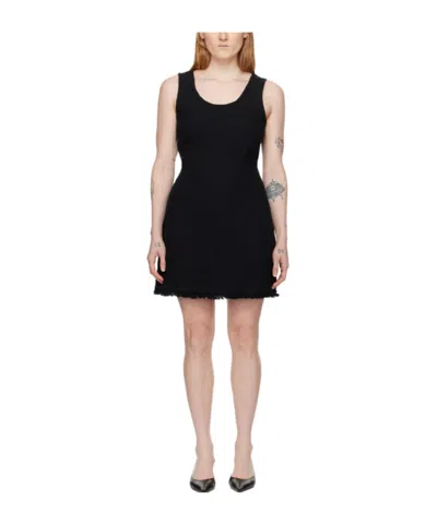 Proenza Schouler Round-collar Tassel Dress In Black