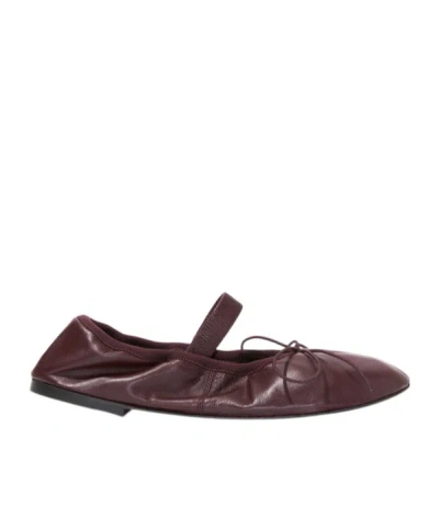 Proenza Schouler Round Head Ballet Shoes In Oxblood