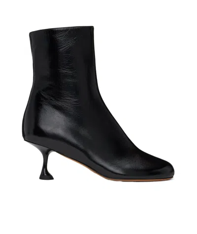 Proenza Schouler 65mm Tee Leather Ankle Boots In Black