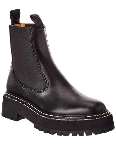Proenza Schouler Round Toe Leather Bootie In Multi