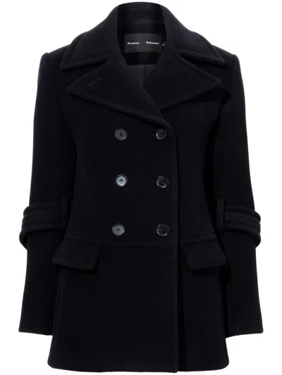 Proenza Schouler Rowen Coat In Eco Double Face Wool In Black