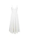 Proenza Schouler Ruby Dress In Linen Pearl In White