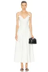 Proenza Schouler Ruby Dress In Linen Pearl In Pearl