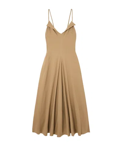 Proenza Schouler Ruby Linen-blend Maxi Dress In Nude