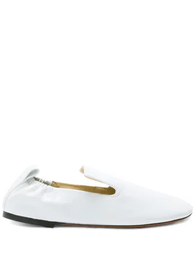 Proenza Schouler Ruched Leather Loafers In White