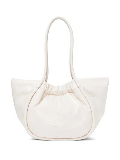 Proenza Schouler Large Puffy Napa Leather Tote Bag In White