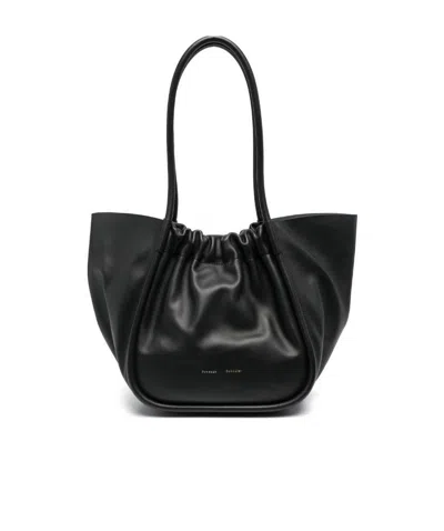 Proenza Schouler Ruched Shoulder Bag In Black