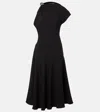 Proenza Schouler Rue Asymmetric Crêpe Midi Dress In Black