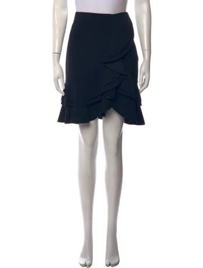 Pre-owned Proenza Schouler Ruffle Embellishment Mini Skirt In Black