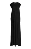 Proenza Schouler Rumi Pleated Jersey Maxi Dress In Black