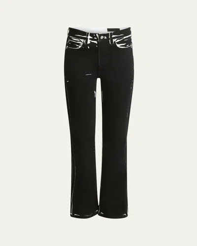 Proenza Schouler Ryman Printed Straight Leg Jeans In Black Multi