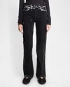Proenza Schouler Ryman Printed Straight Leg Jeans In Black Multi
