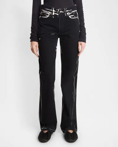 PROENZA SCHOULER RYMAN PRINTED STRAIGHT LEG JEANS