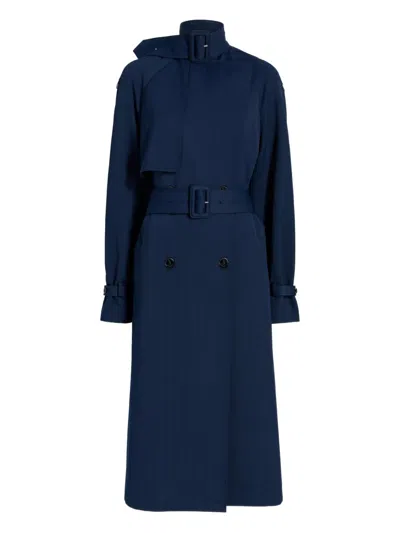Proenza Schouler Sabina Trench Coat In Blue