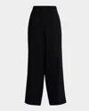 Proenza Schouler Salome Crepe Wide-leg Pants In Black