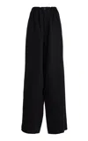 Proenza Schouler Salome Twill Wide-leg Pants In Black