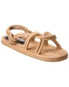 Proenza Schouler Woman Sandals Beige Size 8 Leather In Gold