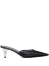 Proenza Schouler Spike Leather-trimmed Mesh Point-toe Mules