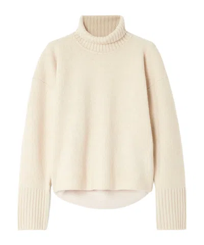 Proenza Schouler Sandra Cashmere Blend Turtleneck Sweater In Neutral