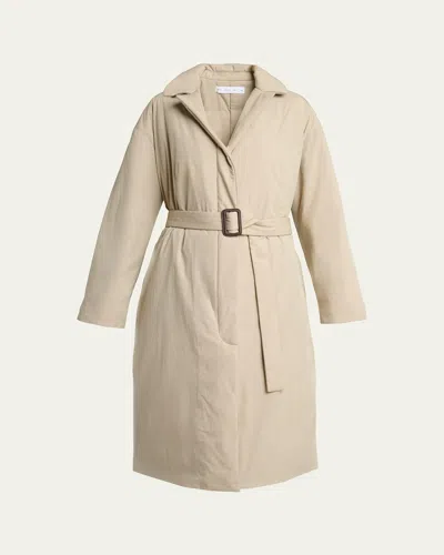 Proenza Schouler Saphira Parachute Cotton Trench Coat In Brown