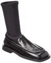 Proenza Schouler Satin & Leather Loafer In Black