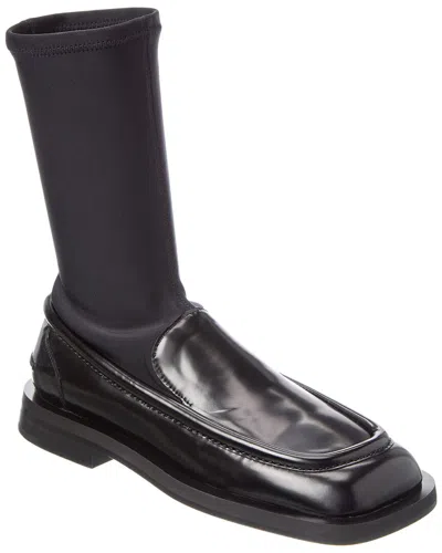 Proenza Schouler Satin & Leather Loafer In Black