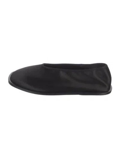 Pre-owned Proenza Schouler Satin Ballet Flats In Black