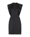 Proenza Schouler Satin Shift Mini Dress In Black